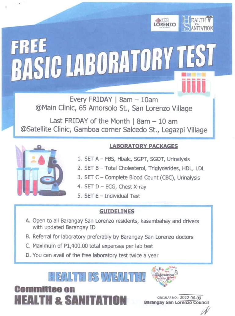 Free Laboratory Test