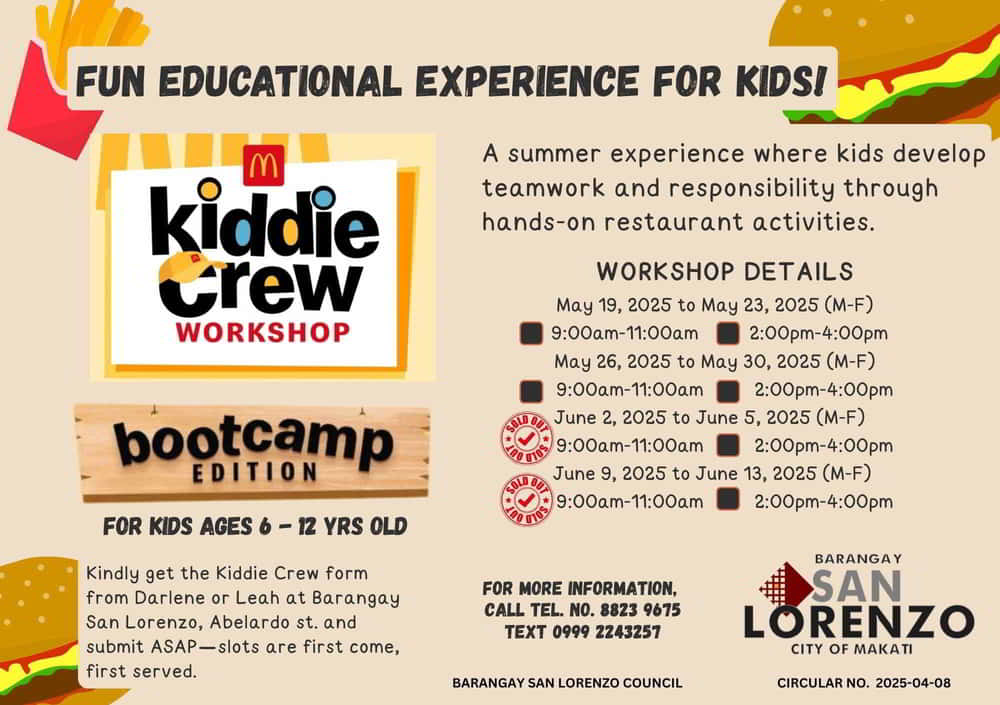 Kiddie Crew Workshop