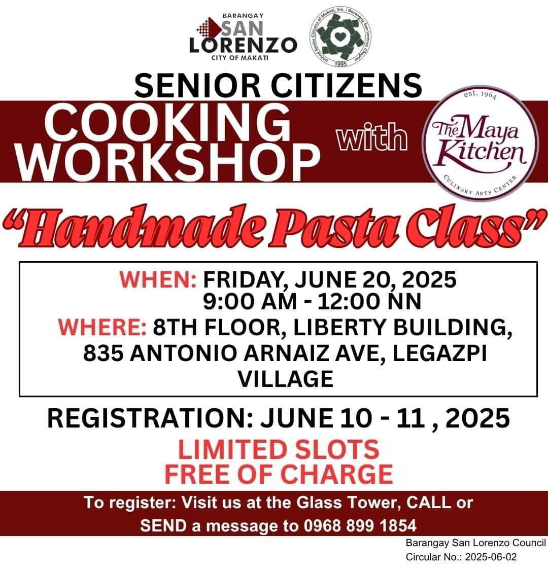 Senior's Cooking Workshop
