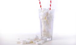 Glass filled with sugar